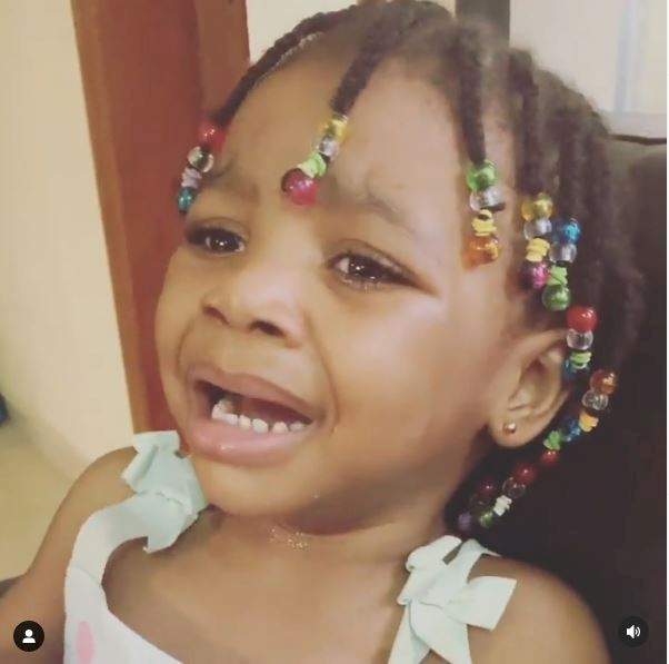 'Bring Whitemoney to me' - Little girl breaks down in tears over reality star (Video)