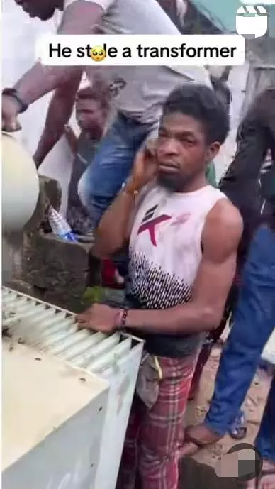 'Courageous Idan' - Man nabbed after he singlehandedly stole community transformer (Video)