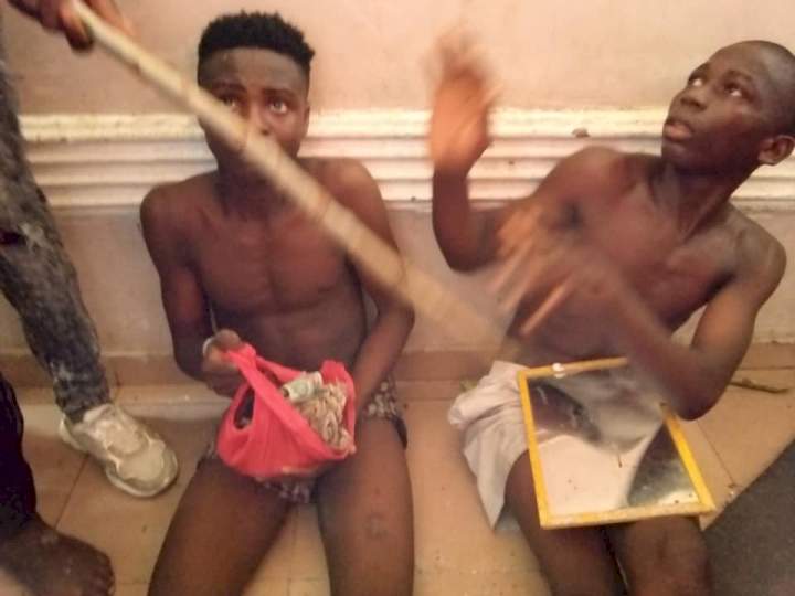 Two teenagers caught allegedly trying to use 14-year-old girl for rituals in Bayelsa (photos/videos)