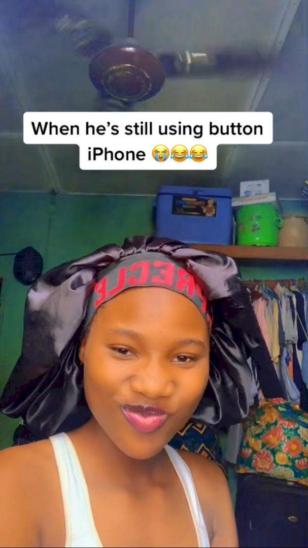 'You're using iPhone 12 but your room looks like prison' - Lady ridiculed for shaming men who use old iPhone model (Video)