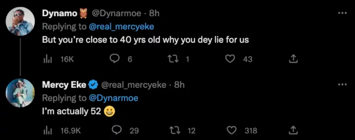 Mercy Eke reacts after her real age got exposed