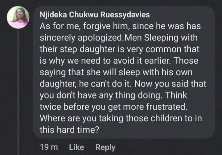 Nigerian women in a mum group give shocking advice to a wife who asked what to do after her husband raped her daughter