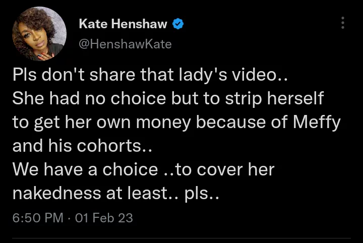 Lady stripes in banking hall, demands all money from account; Kate Henshaw reacts