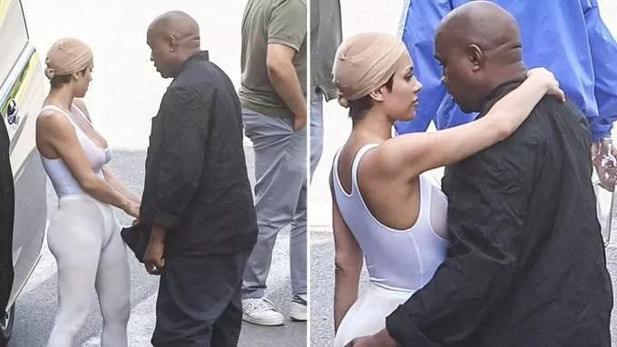 Barefoot Kanye West gets handsy with his wife Bianca Censori as they sing and dance with friends (photos/Video)