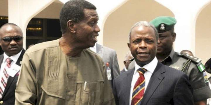 Pastor Adeboye reportedly gives Osinbajo go-ahead to contest for president in 2023 (Details)
