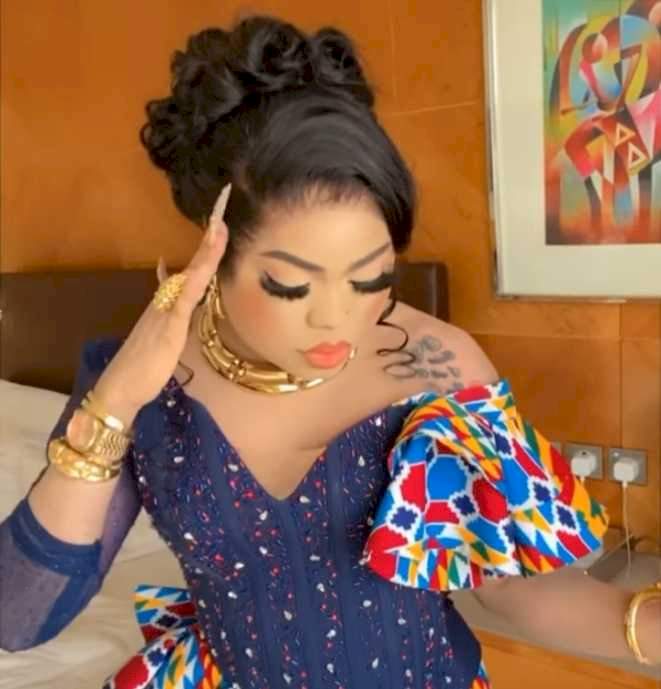 Nigerians worry over size of Bobrisky's head in new video