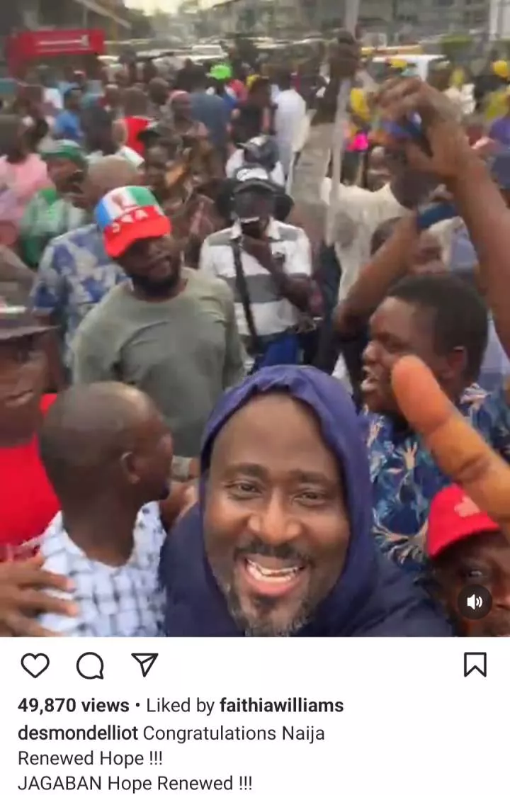 See how Nigerian celebrities are reacting after INEC announced Bola Tinubu as the winner of the Presidential election