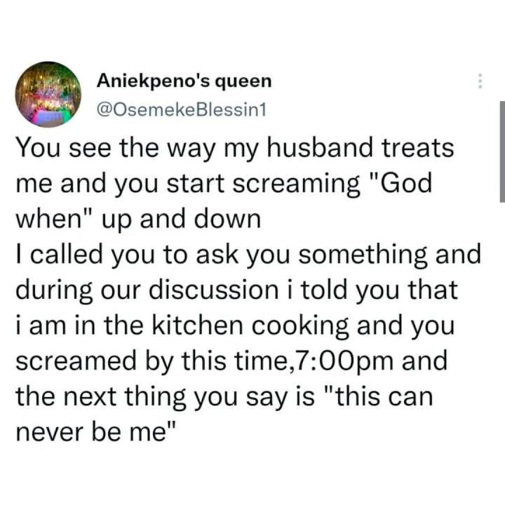 'That is why you are still single''- Married woman tells her single friend who heard she was cooking for her husband at 7pm and said ''that can't be me'