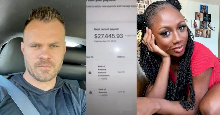 Korra Obidi's husband clears himself as he shows off N11M payout after being accused of stealing wife's N2.1M (Video)