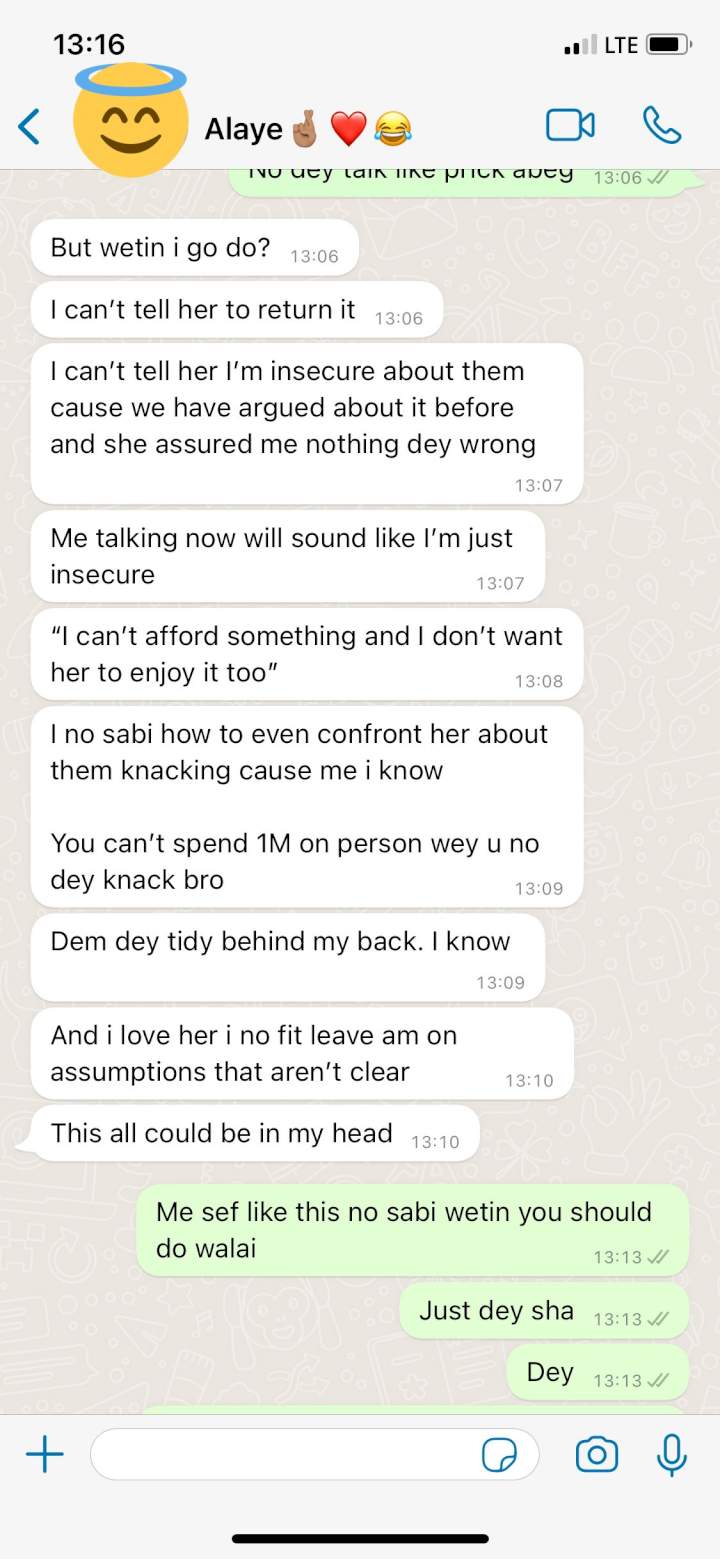 I feel worthless - Nigerian man reacts after his girlfriend received iPhone 13 and 600k as birthday gift from her 'Male Bestie.'