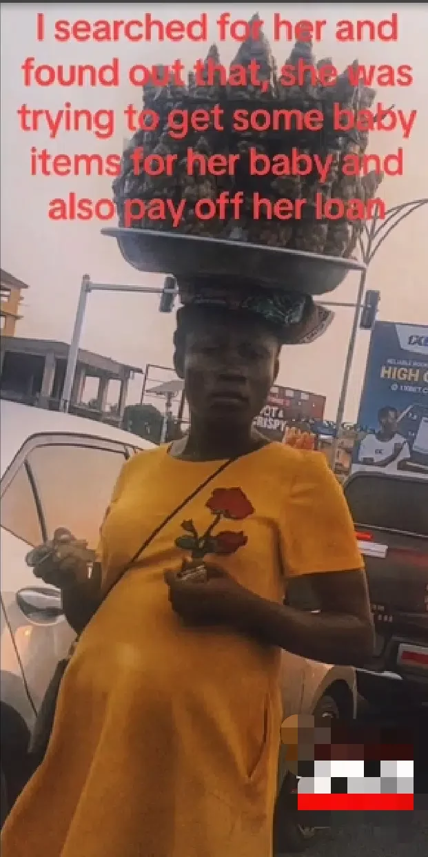 Pregnant woman hawking groundnuts in traffic to feed her unborn baby and pay off a loan meets a helper (Video)