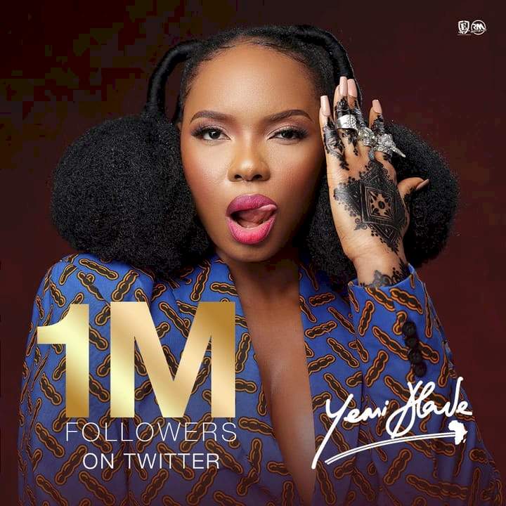 Reactions as over 2000 fans unfollow Yemi Alade on Twitter after she celebrated 1M followers