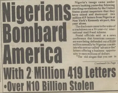 Man exposes the origins of Internet fraud in Nigeria