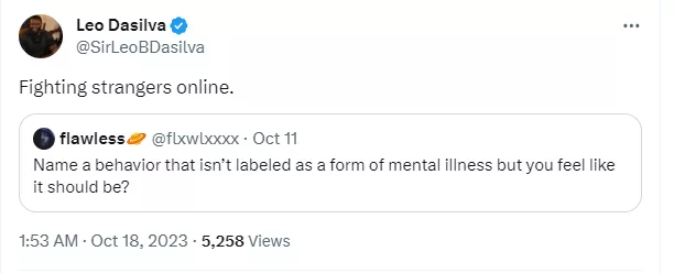 Fighting strangers online is a form of mental illness - Reality TV star Leo Da Silva