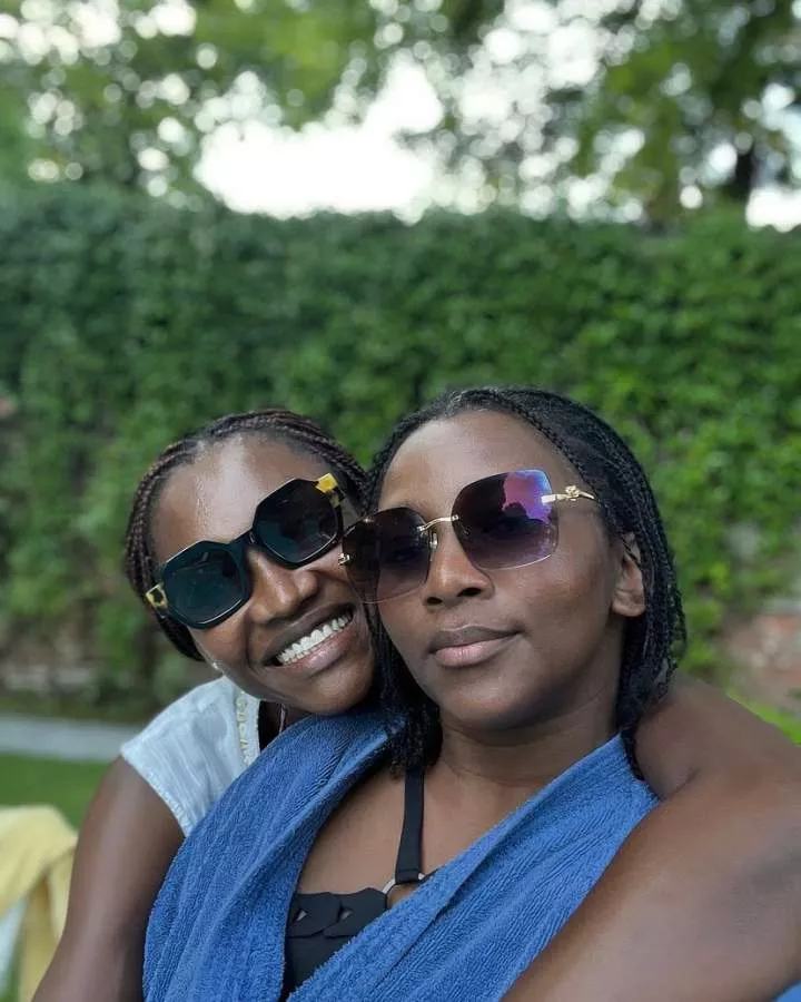 Genevieve Nnaji spotted in Italy with supermodel, Oluchi (Photos)