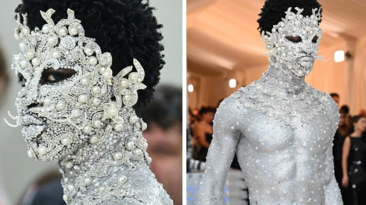 Rapper Lil Nas X triggers reactions, wears only a G-string to 2023 Met Gala (photos)