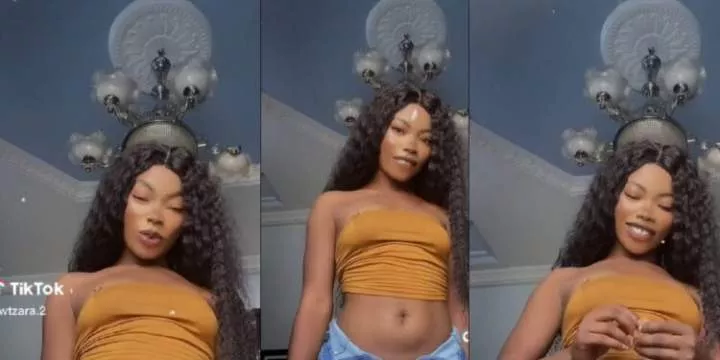 Nigerian lady celebrates acquiring mansion, car and other properties in 7 years (Video)