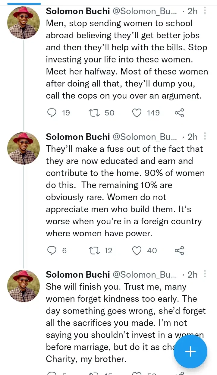 'Women do not appreciate men who build them' - Solomon Buchi advices