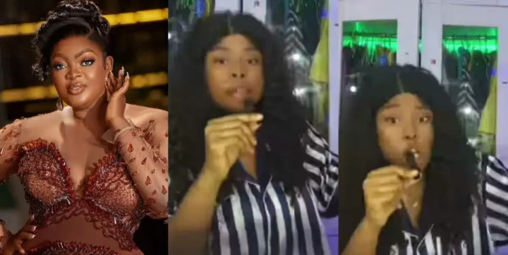 'Eniola Badmus is a professional pimp, she connects girls to chairmen' - Lady makes shocking accusations (Video)