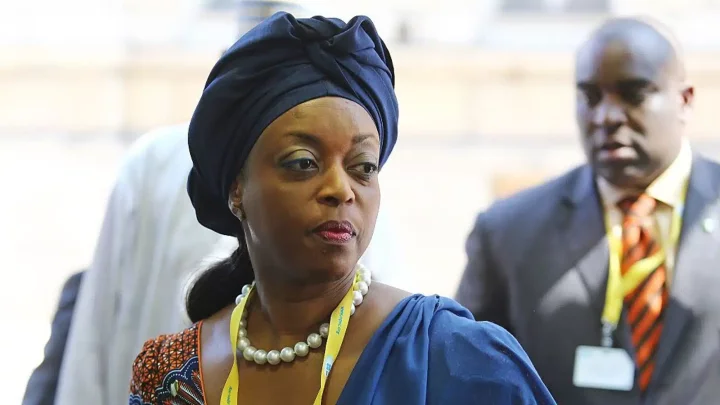 Outrage as ex-minister, Diezani Alison pose with Ben Bruce at son's graduation in UK