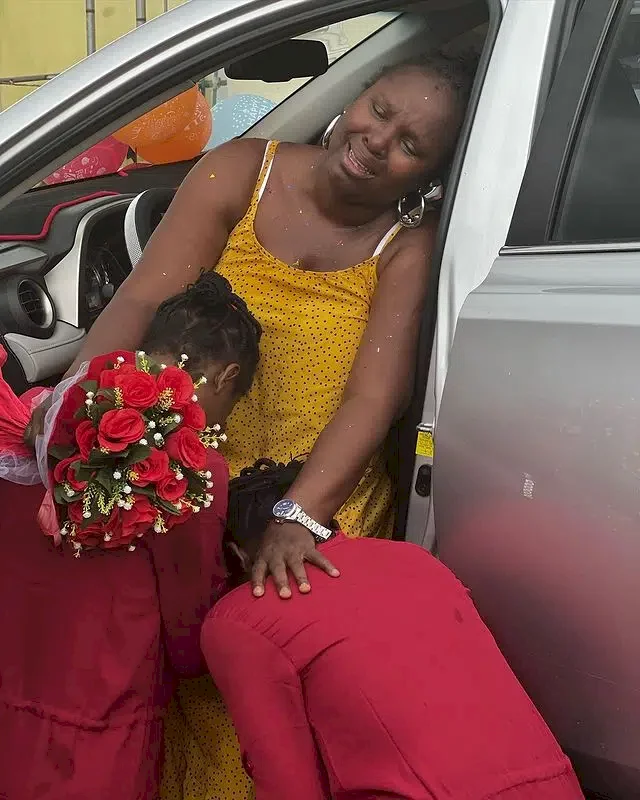 Twinz Love's mother tears up as she receives car gift