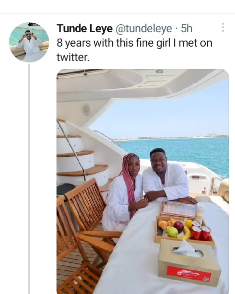 Nigerian couple who met on Twitter celebrate 8th wedding anniversary 