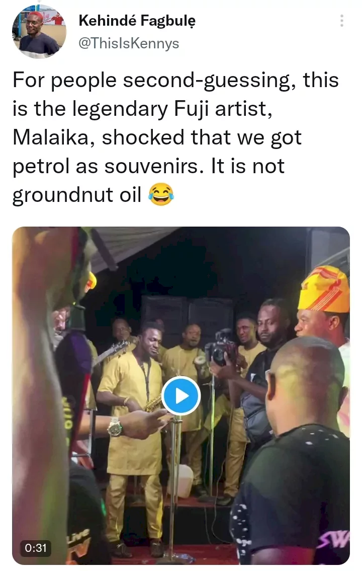 Kegs of fuel shared as souvenir at a party amidst scarcity (Photos/Video)