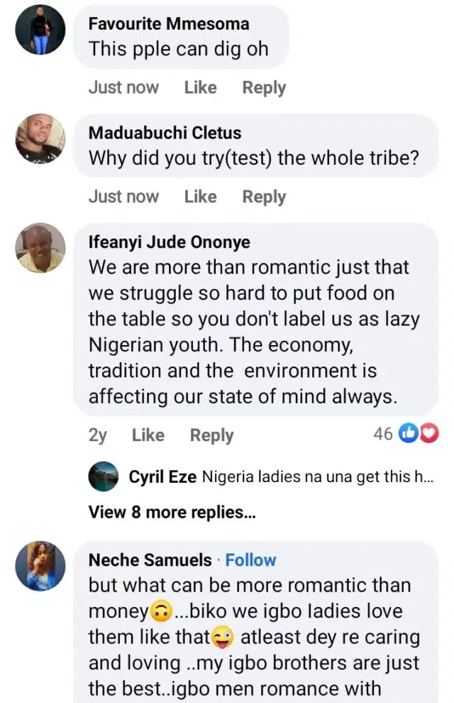 'Las las she con marry one' - Cybernauts dig out old post of Peggy Ovire saying Igbo men are the most unromantic men on earth