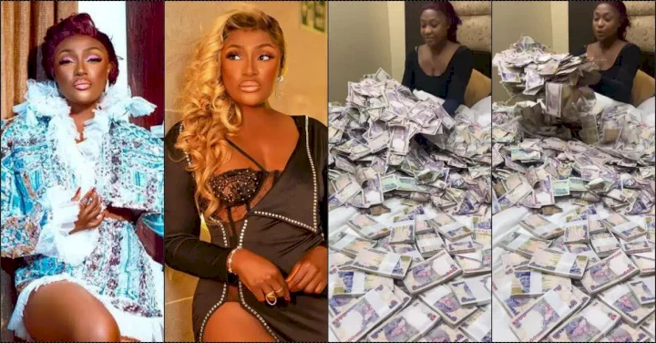 Lizzy Gold shows off cash received at birthday party (Video)
