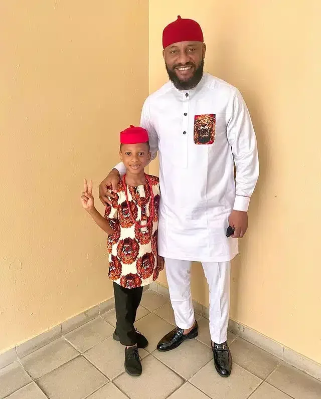 Yul Edochie pays children a surprise visit in school after months apart