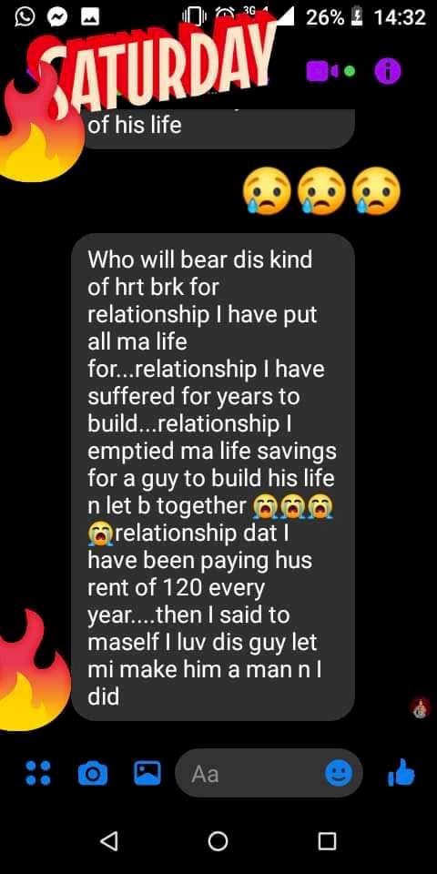 He saved my number on his phone as landlord's son - Lady left heartbroken after her boyfriend of 9 years who she pays his house rent dumps her for another