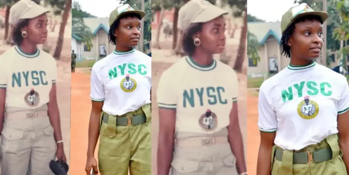 Lady throws many into confusion as she recreates 32-year-old NYSC photo of her mom