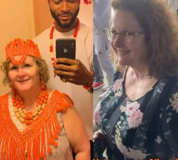 Nigerian man shares lovely video of his Caucasian wife visiting Nigeria