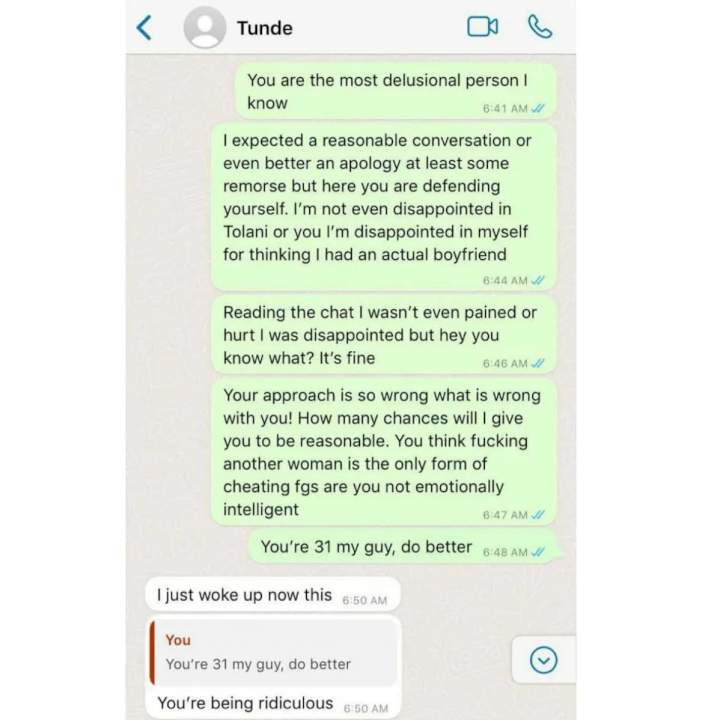 'Flirting is not cheating; it's proof that I respect you' - Nigerian man tells girlfriend after she confronted him with evidence of his flirting with her female friend (Screenshots)