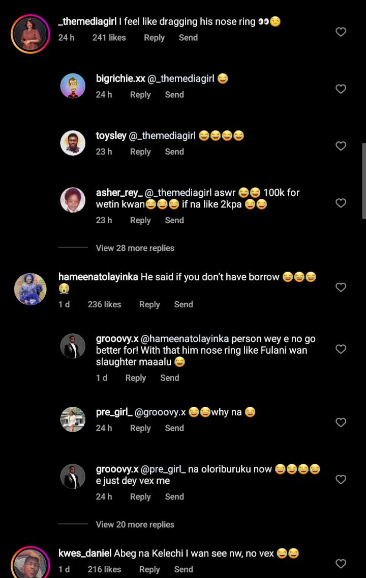 'Ment or Malaria?' - Nigerians react as young man announces N100k entry fee to see famous TikToker, Kelly (VIDEO)