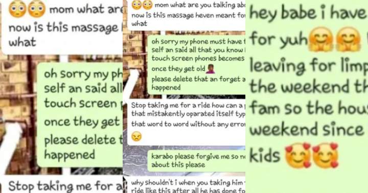 Cheating wife mistakenly sends love messages to her son