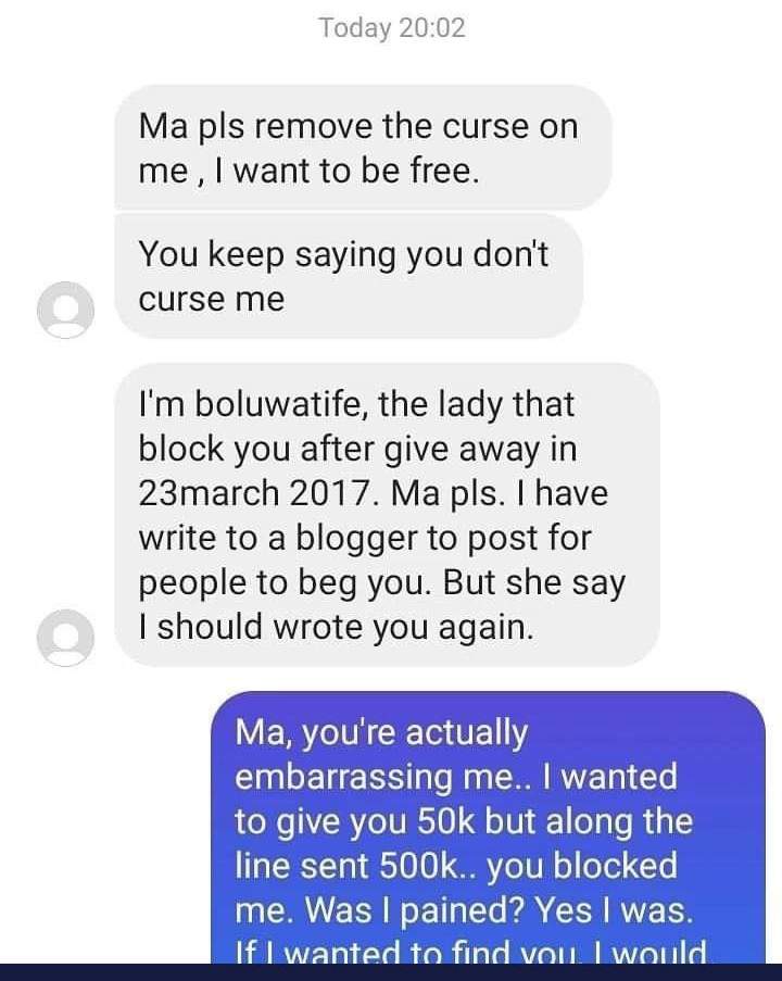 Dishonest pregnant lady in torment after blocking her helper who accidentally sent her N500k instead of N50k (Screenshots)