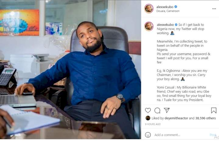 'So, If I Get Back To Nigeria Now, My Twitter Will Stop Working' - Alex Ekubo Laments