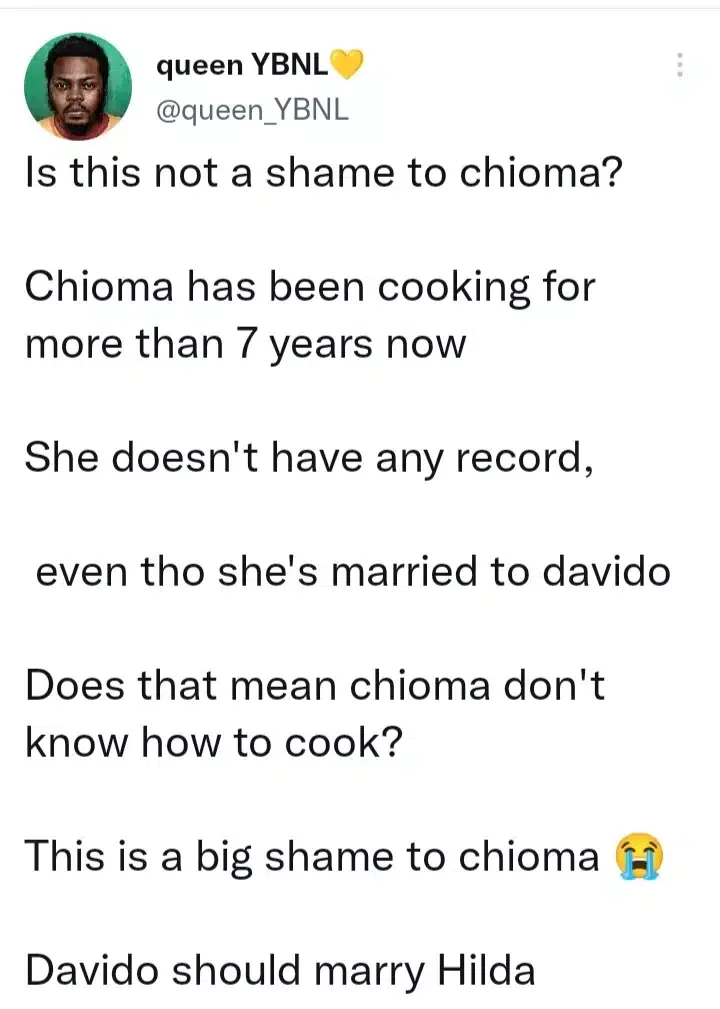 Why Davido needs to marry Hilda Baci - Nigerian lady shares