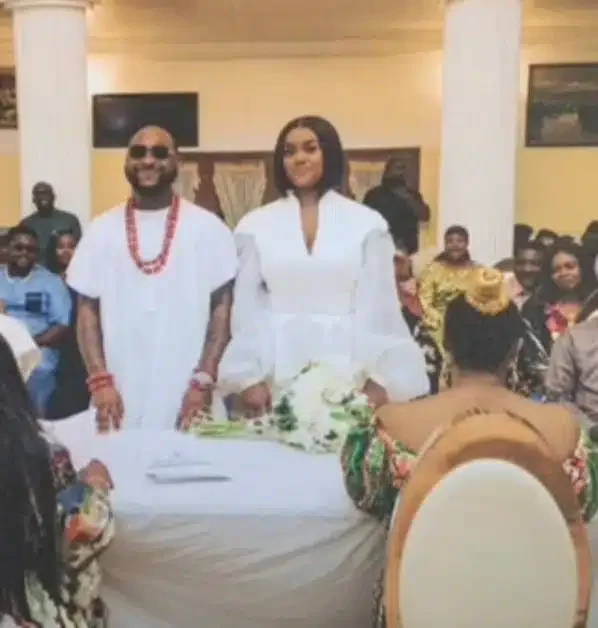 Pictures from Davido and Chioma's marriage ceremony surfaces