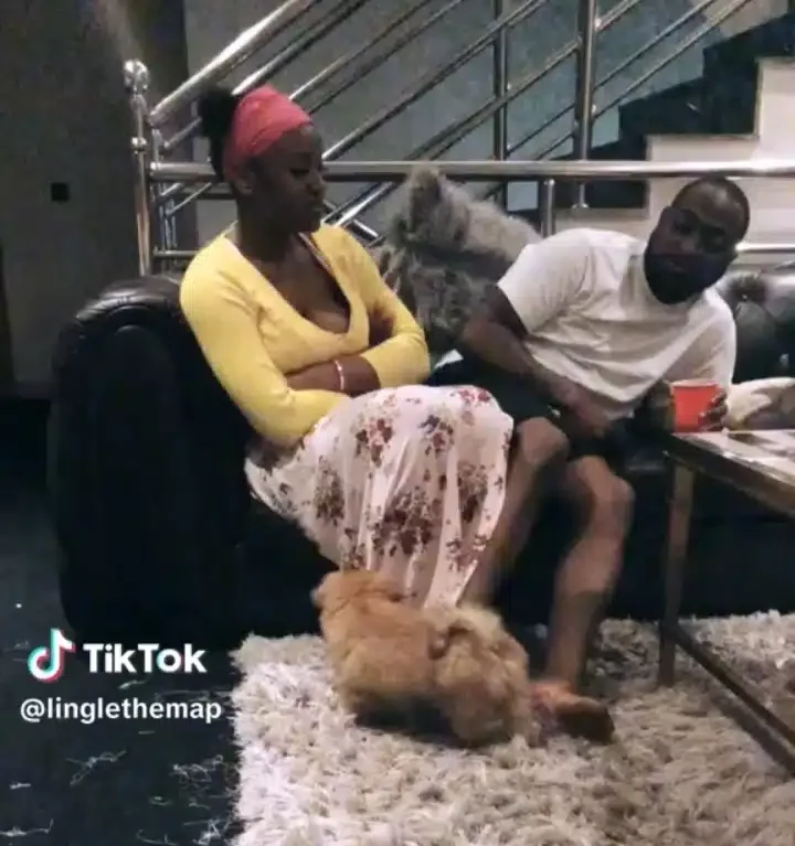 "Davido won't like this" - Reactions as man shares rare video of Chioma and singer at home (Video)