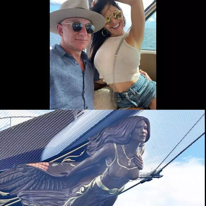 Jeff Bezos' $500 Million Yacht has a sculpture of his girlfriend Lauren Sanchez (photos)