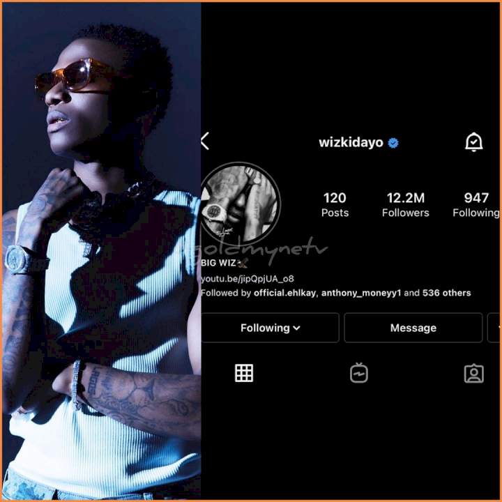 Reactions as Wizkid changes signature name to 'Big Wiz' on Instagram