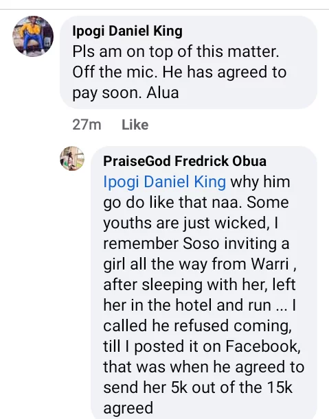 Nigerian man refuses to pay lady after 24-hour sex marathon