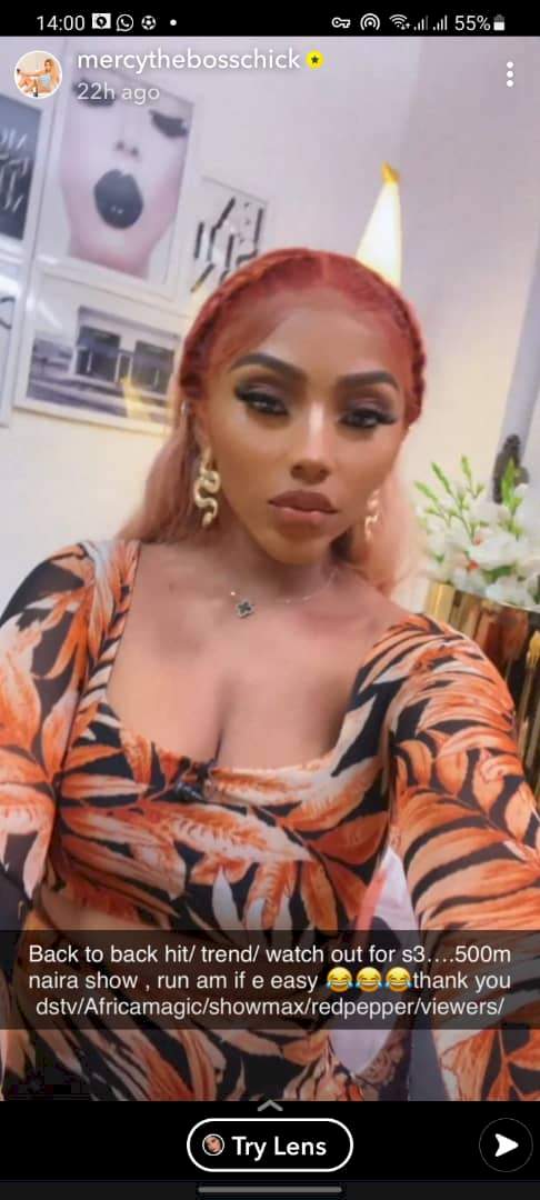 'Run am if e easy' - Mercy Eke brags, reveals her reality show is worth N500M