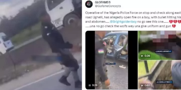 Police Inspector Detained And Disarmed For Sh00ting Boy At East-West Road Checkpoint, Delta State (VIDEO)