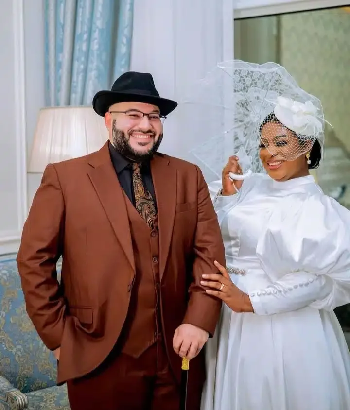 'She's digging gold' - Wedding photos of wealthy Arab man and Igbo lady go viral