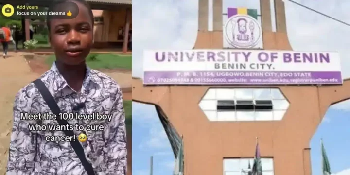 UNIBEN 100-level student vows to cure cancer