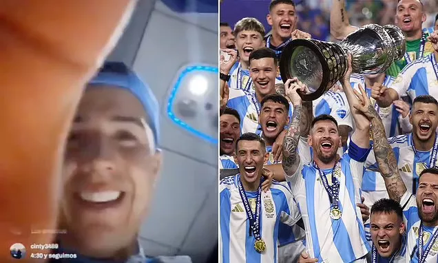 Argentina squad under fire for singing racist chant which claims French players 'are all from Angola' and"their mother is Nigerian and that they 'f*** transgender people' (video)