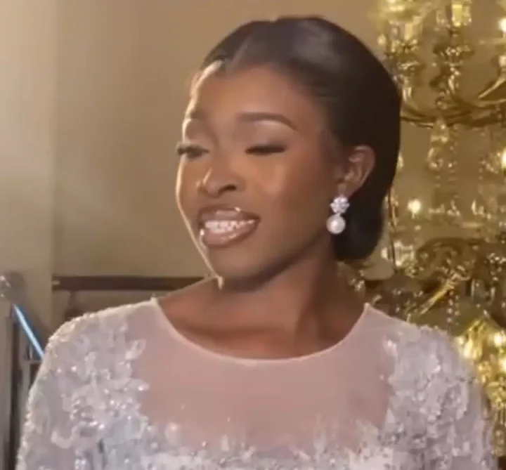 'My dad hate eye lashes' - Beautiful Bride told to remove her wedding makeup as parents are Deeper Life pastors